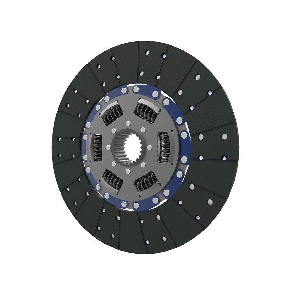 Clutch plate with torsion spring, organic pad - 1652