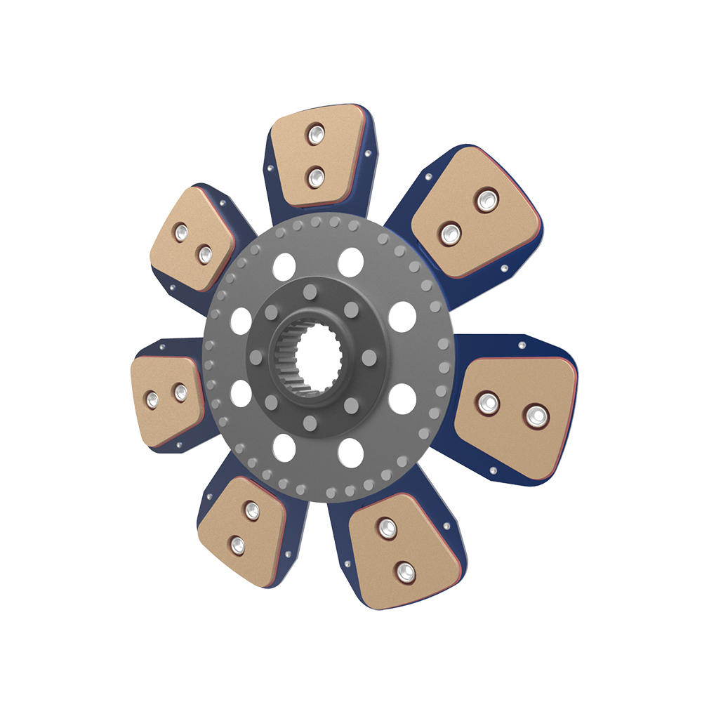 Clutch plate with torsion spring bronze 7 pairs of pads