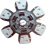 Clutch plate with tansion spring bronze 6 pairs of pads