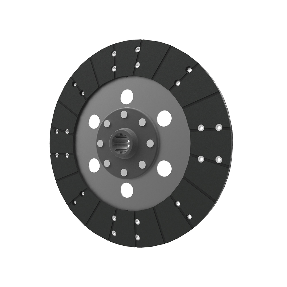 Clutch PTO plate, organic pad, rigid