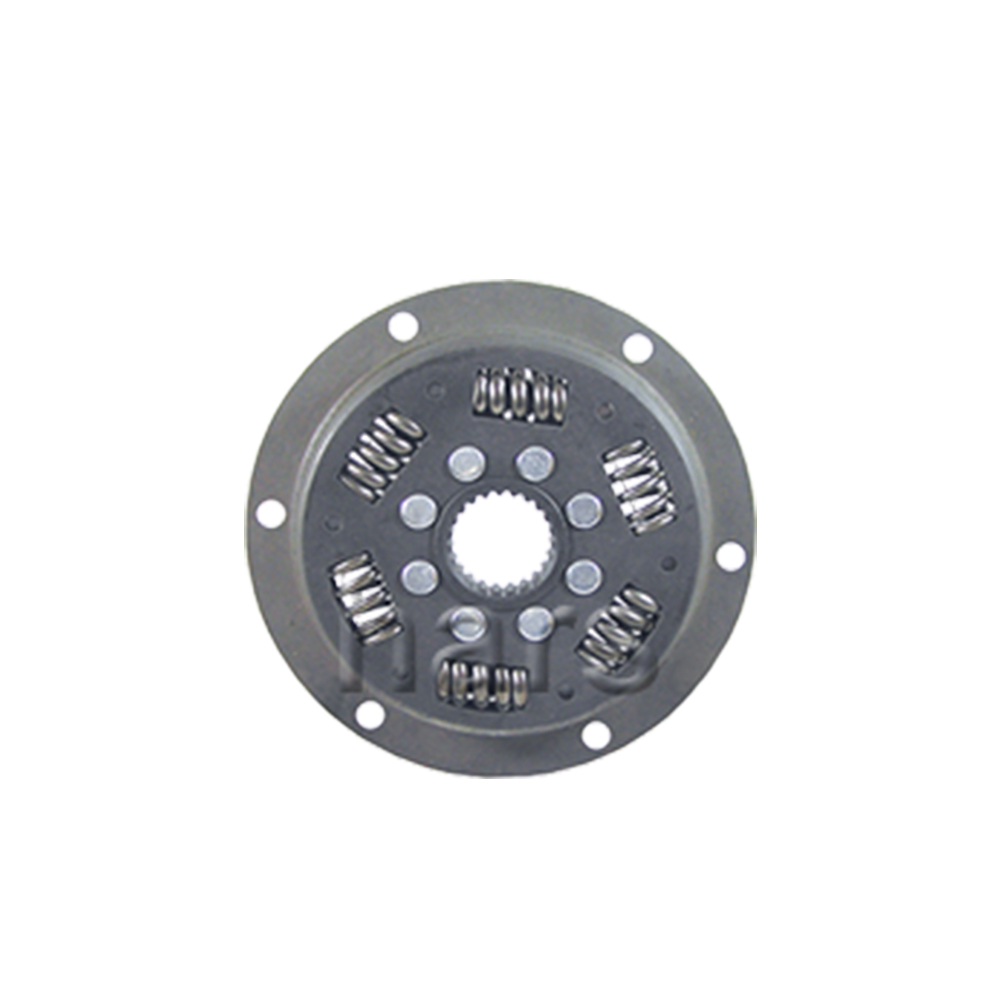 Clutch PTO plate with tansion spring