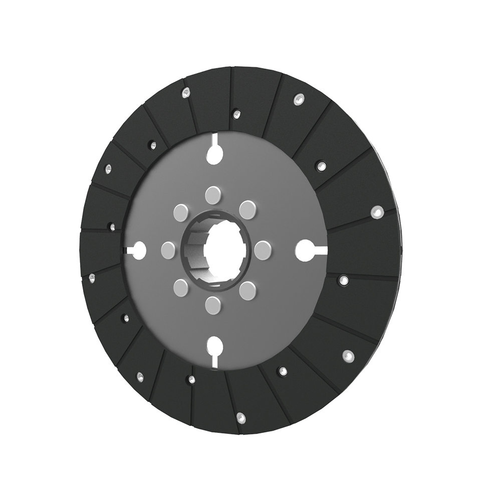 Clutch PTO plate, organic pad, rigid