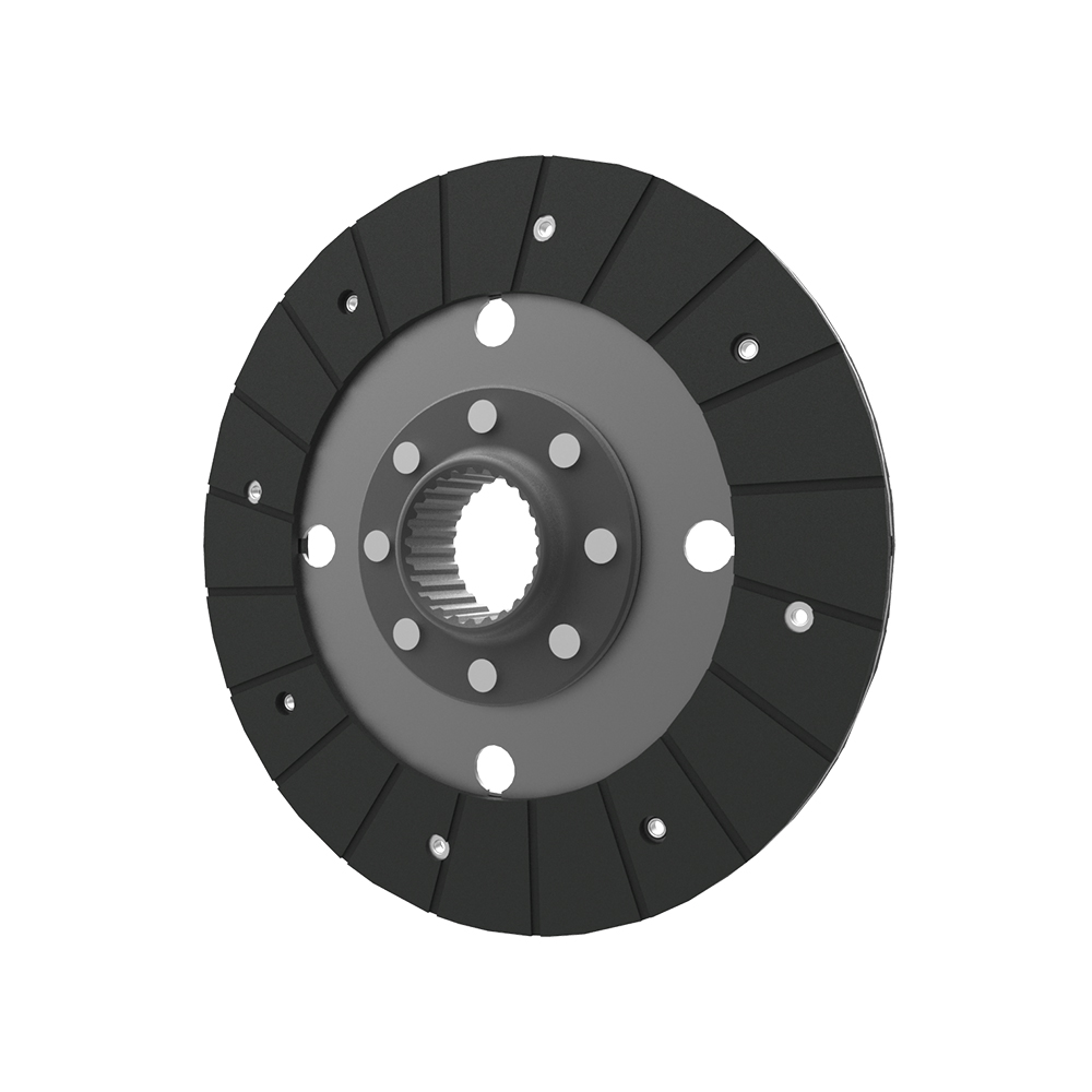 Clutch plate solid hub, organic pad