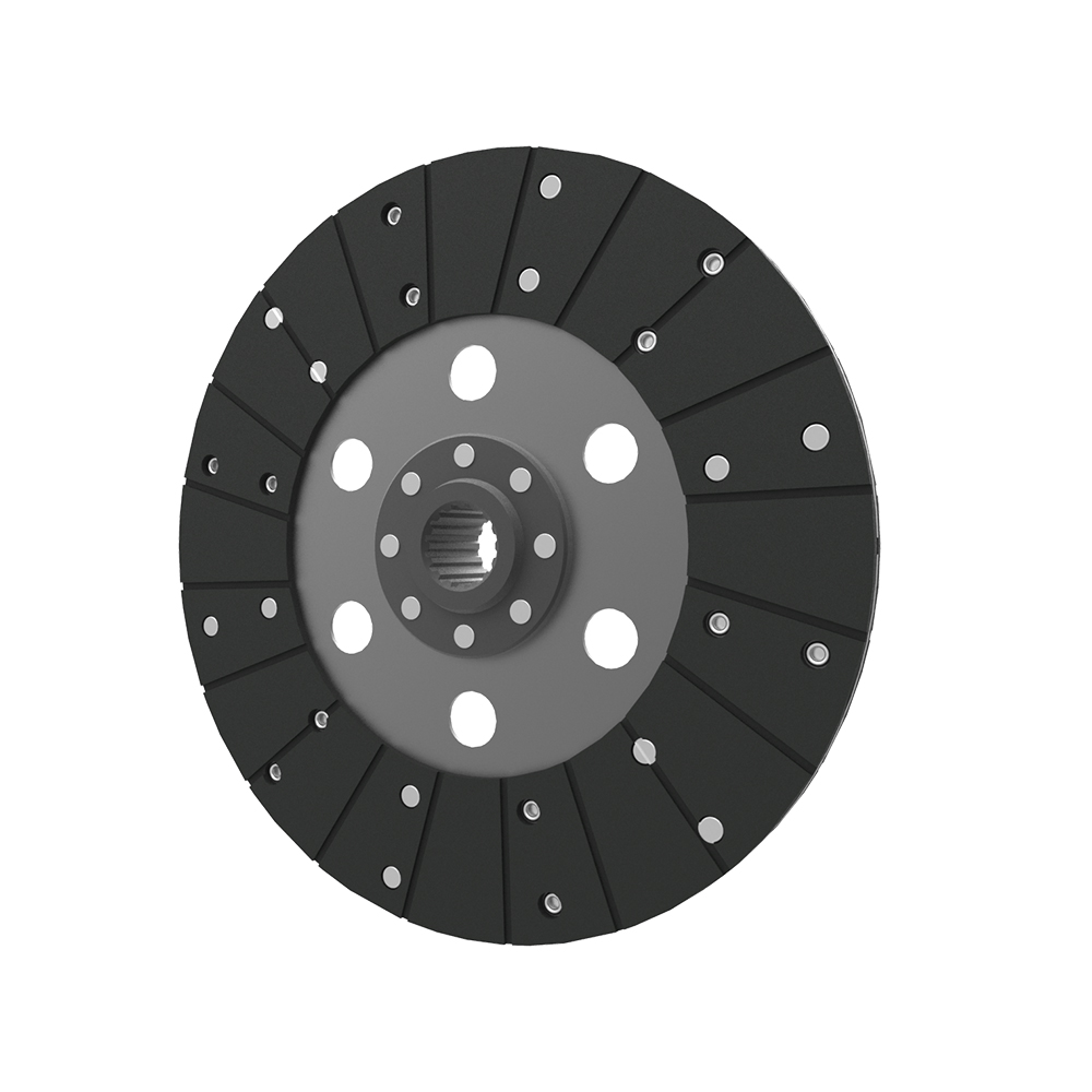 Clutch plate with torsion spring, organic pad