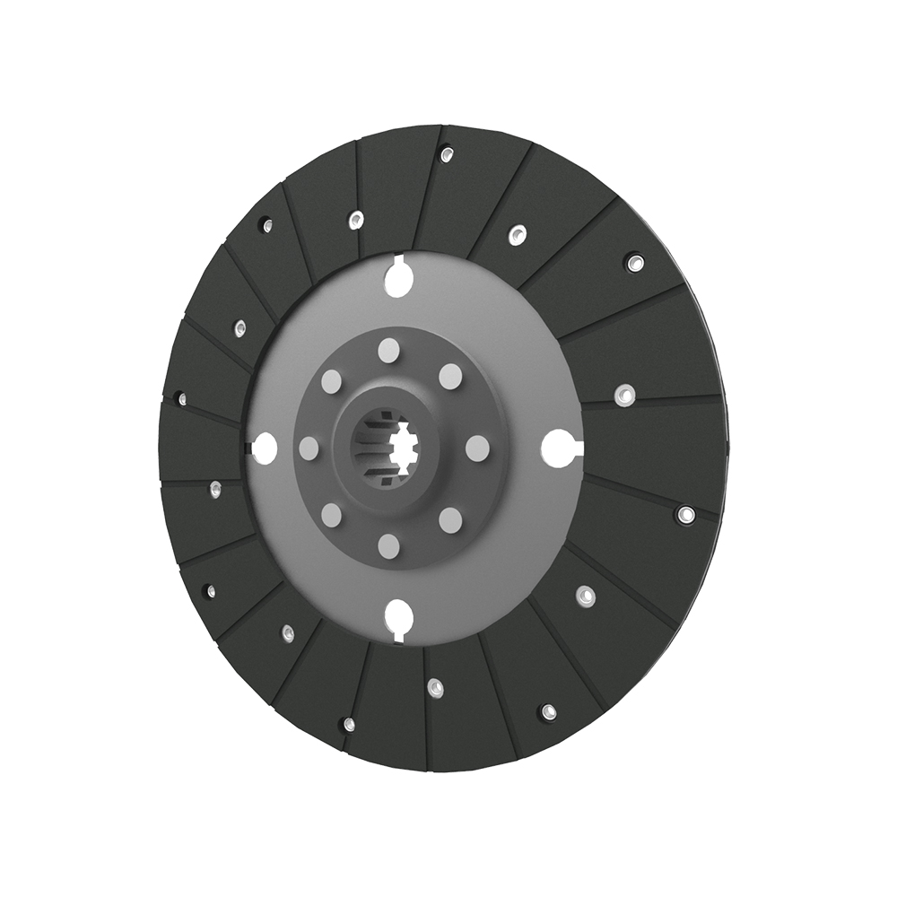 Clutch PTO plate, organic pad, rigid