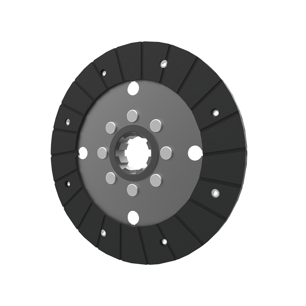 Clutch PTO plate, organic pad, rigid