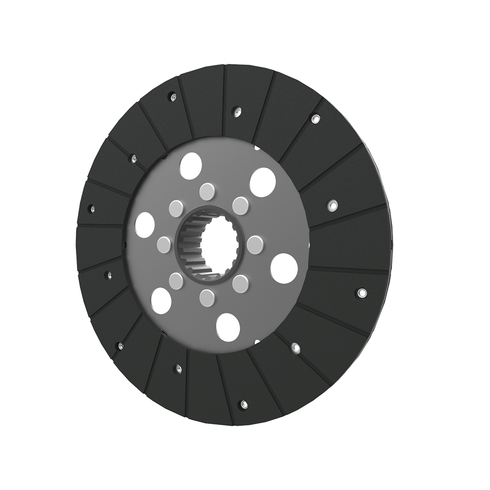 Clutch PTO plate, organic pad, rigid