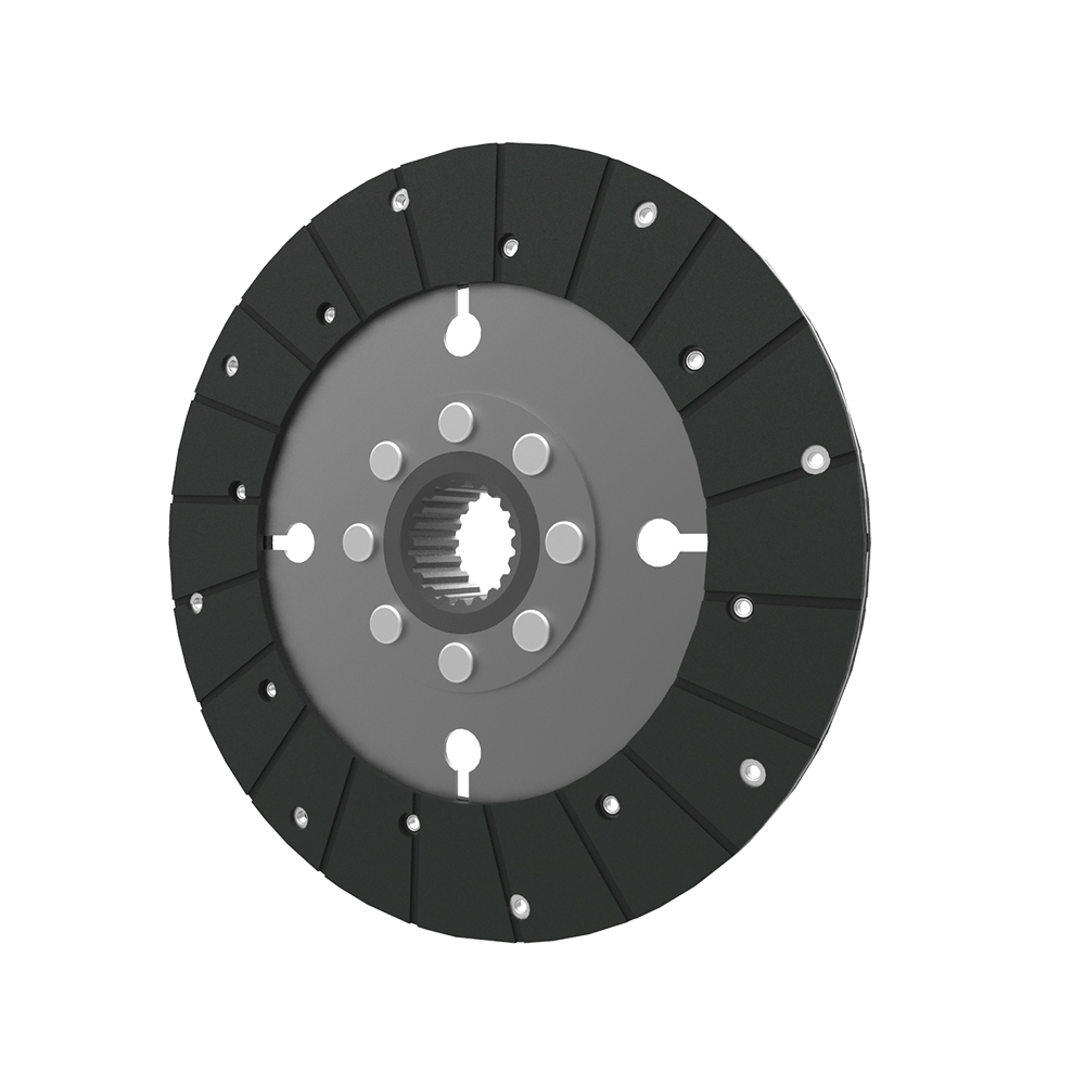 Clutch PTO plate, organic pad, rigid