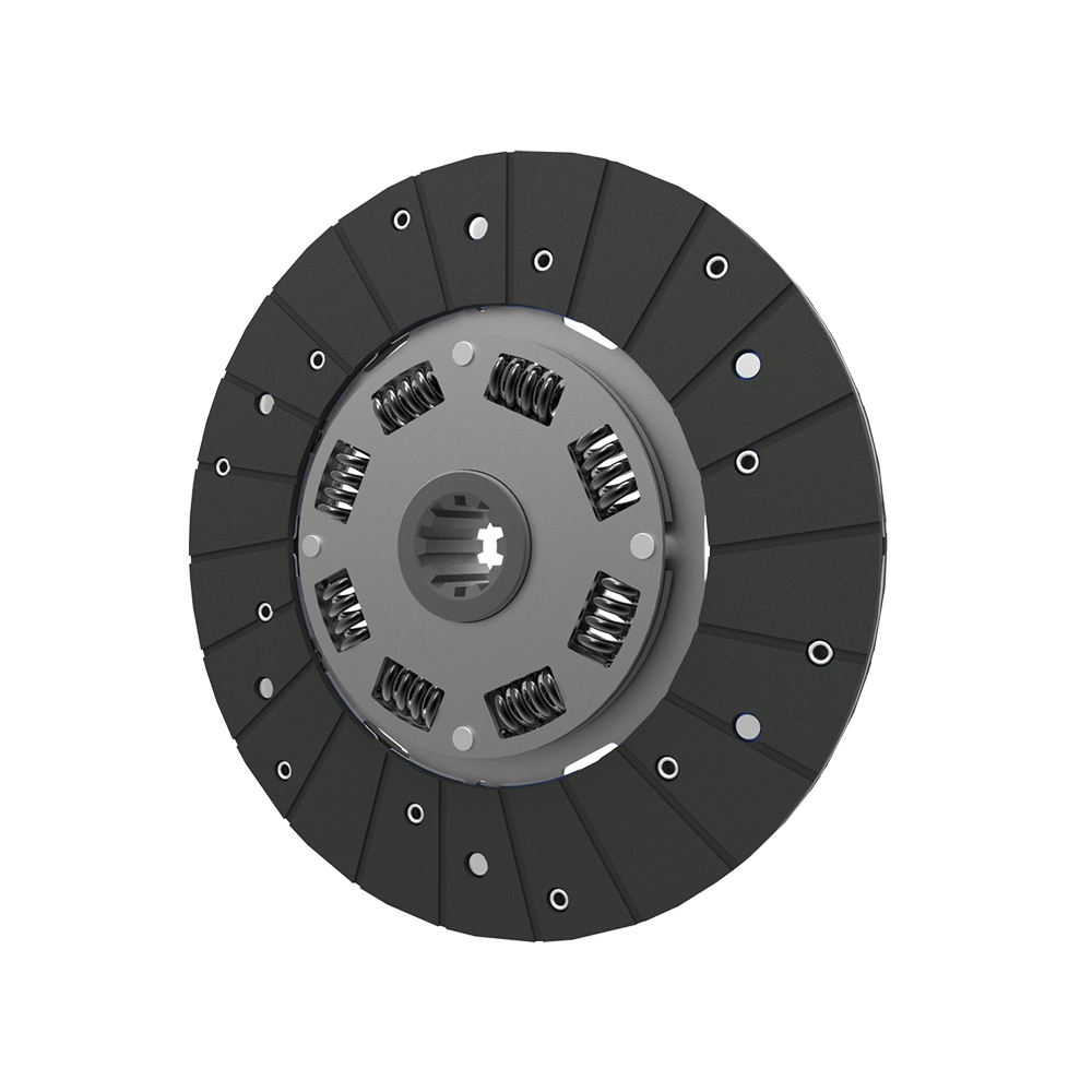 Clutch plate with tansion spring organic pad