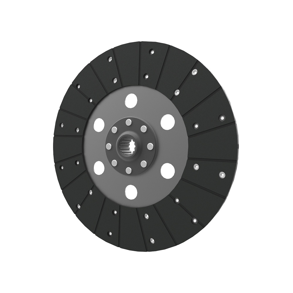 Clutch PTO plate, organic pad, rigid