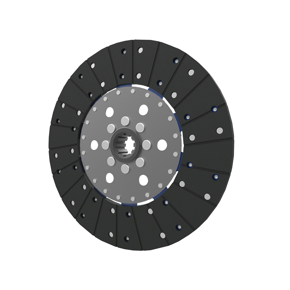 Clutch PTO plate, organic pad, rigid