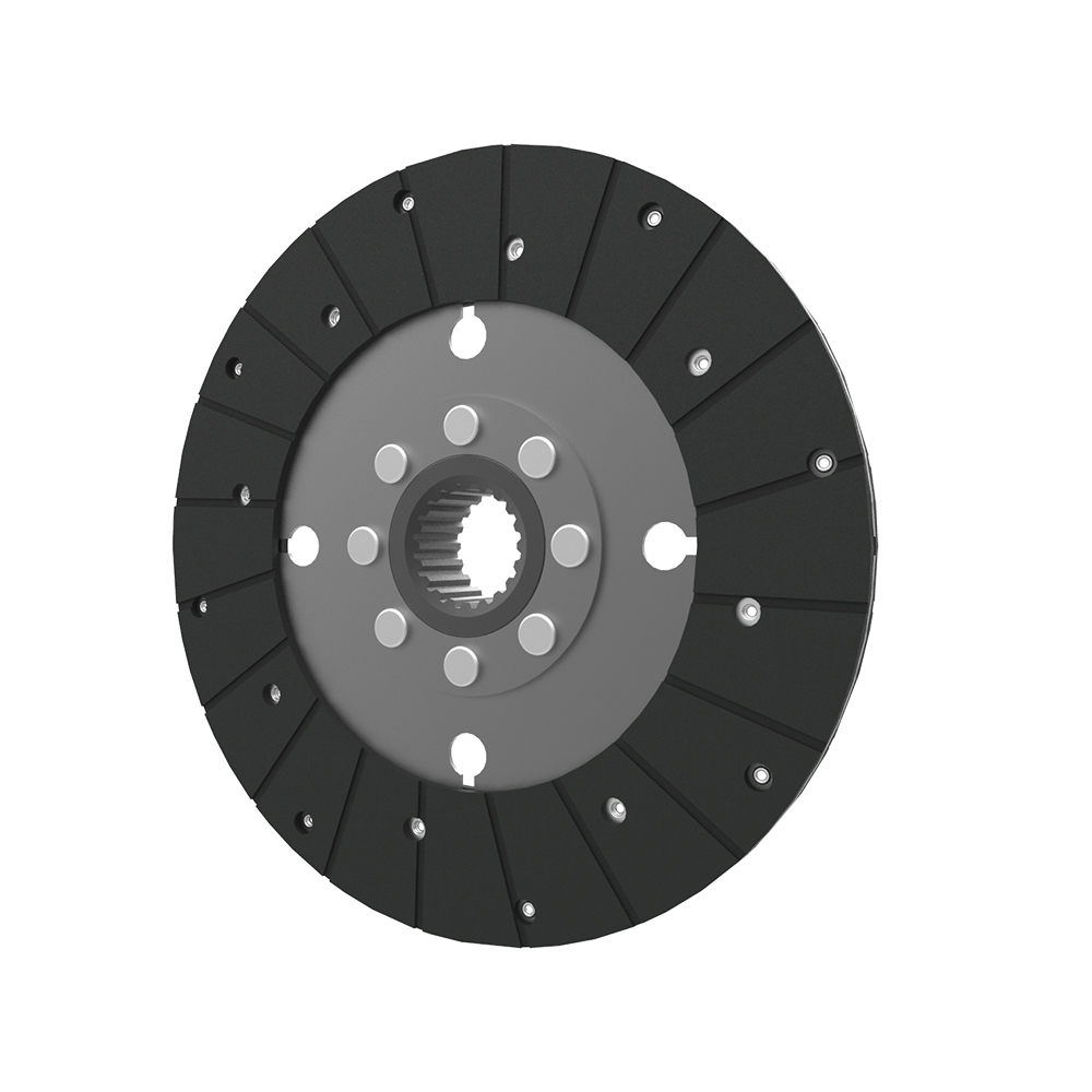 Clutch PTO plate, organic pad, rigid