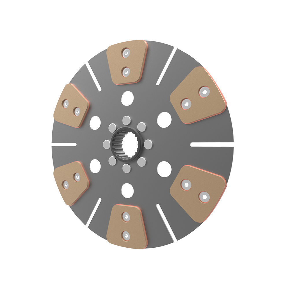 Clutch plate, 6 pairs of pads, Rigid