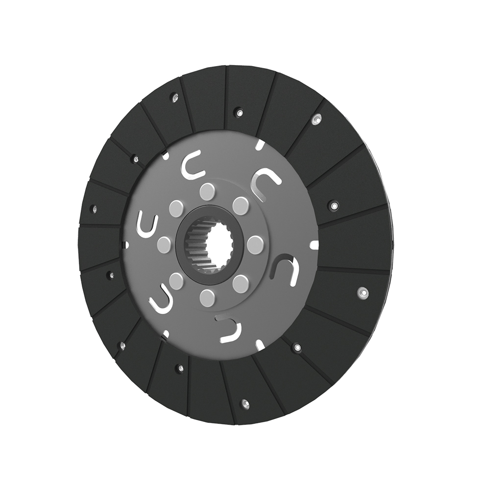 Clutch PTO plate, organic pad, rigid