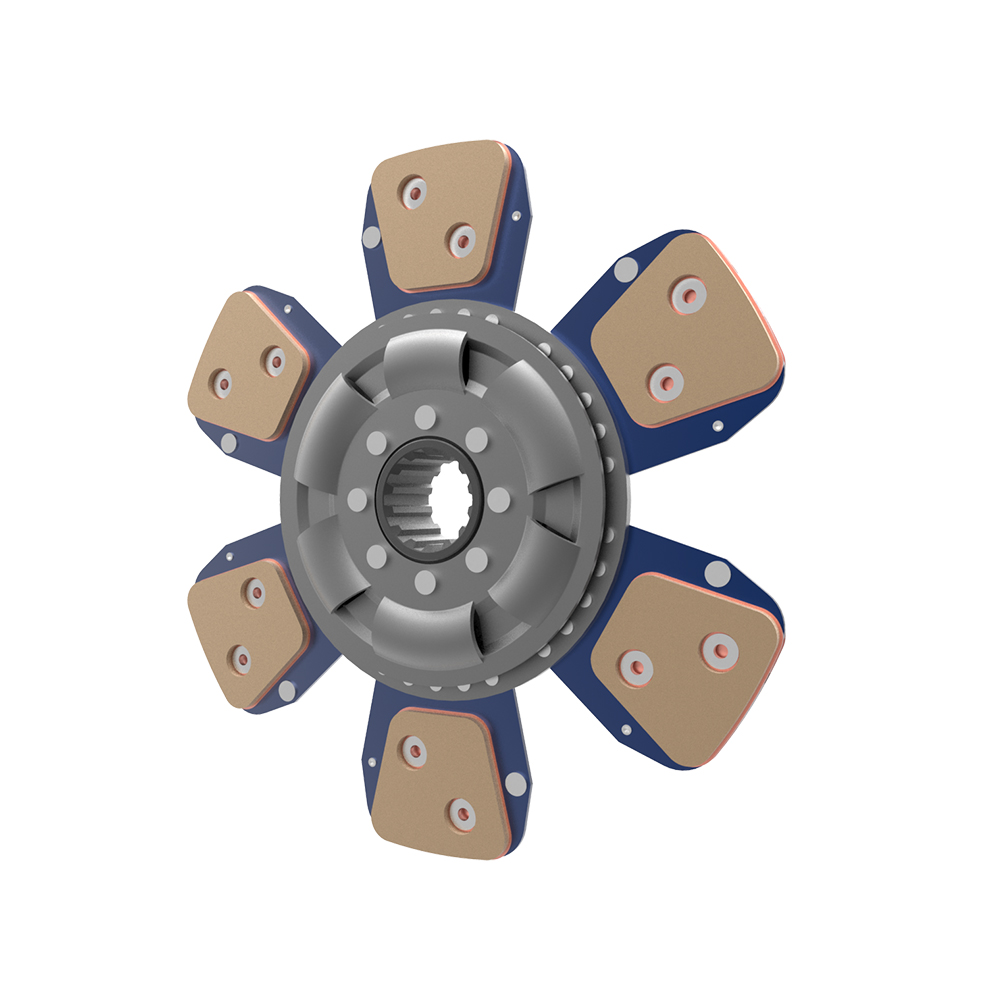 Clutch plate with tansion spring bronze 6 pairs of pads