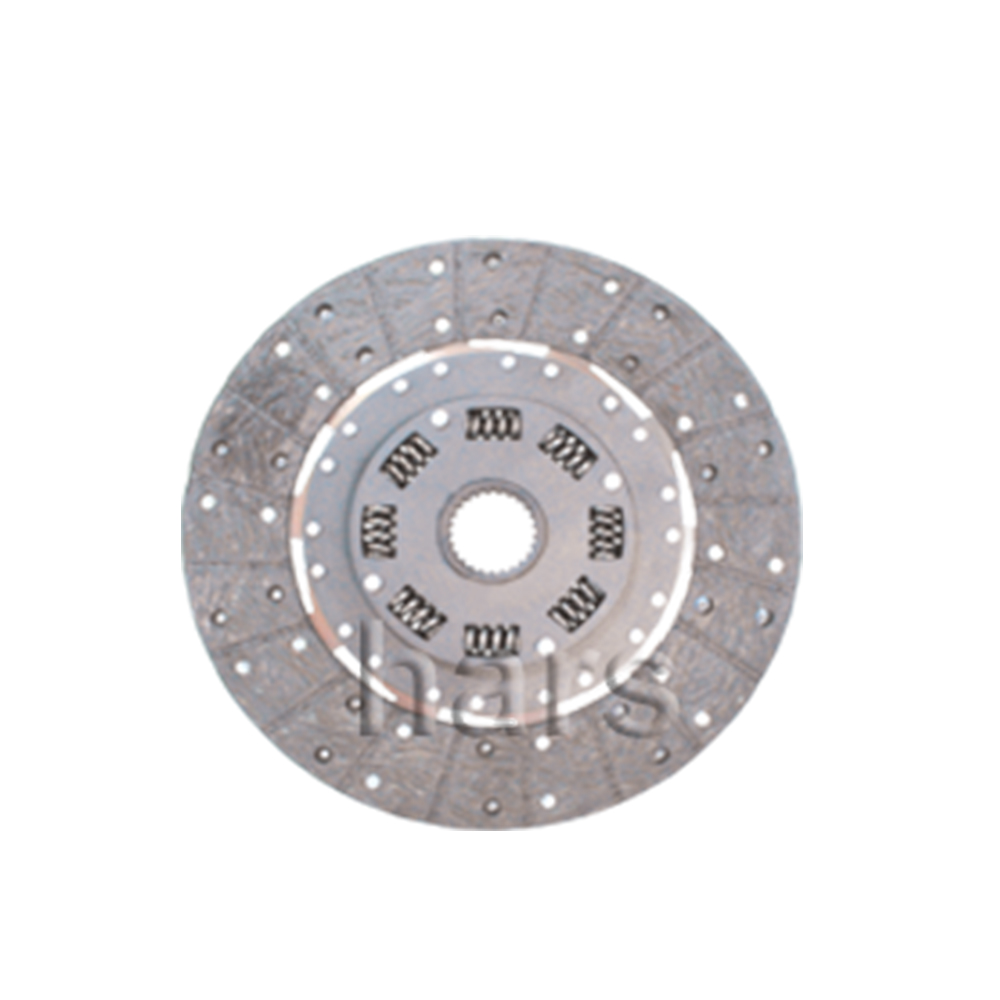 Clutch plate with torsion spring, organic pad