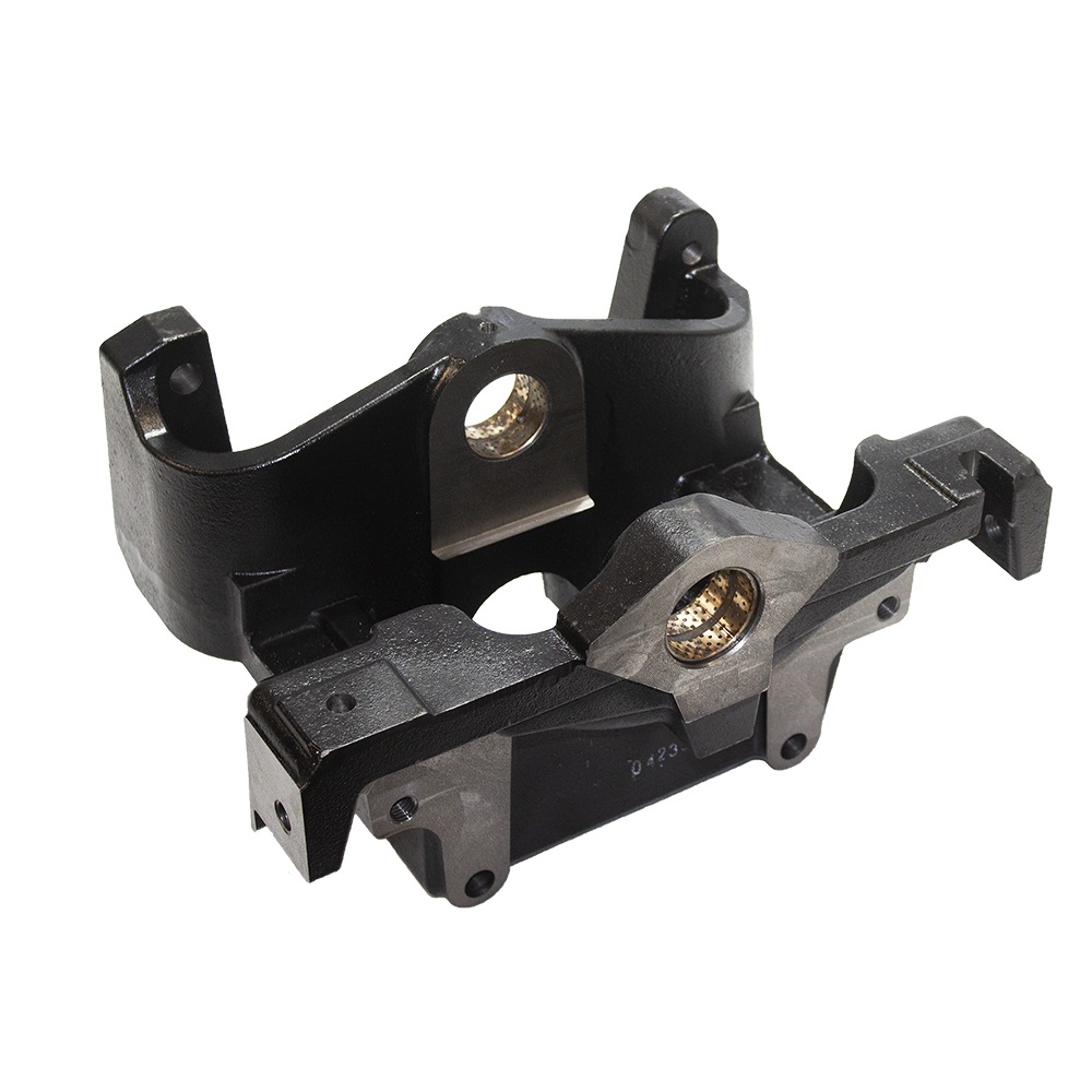 Front axle support with bush